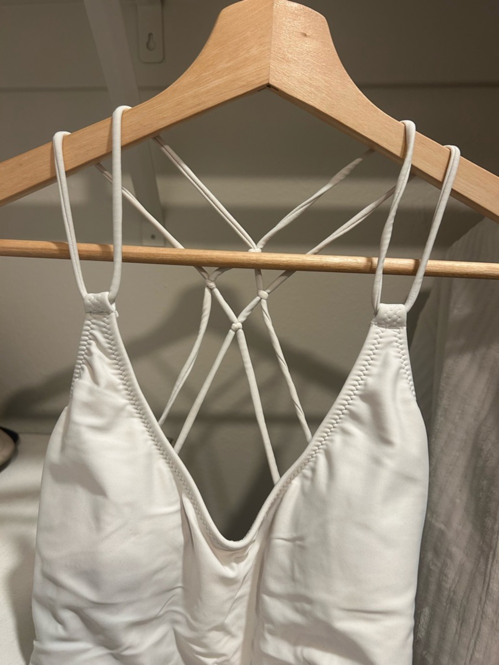 Volcom White One-Piece Swimsuit with Strappy Back